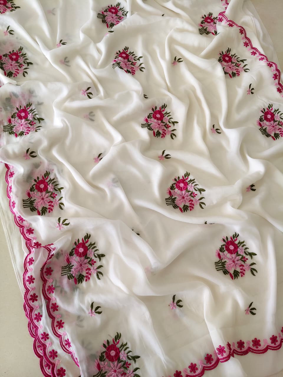 Floral embroidery sarees