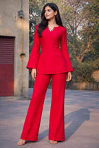 Pure Cotton Lace-Up Co-Ord Set for Women