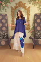 Cotton Loose Fit Co-Ord Set with Printed Palazzo