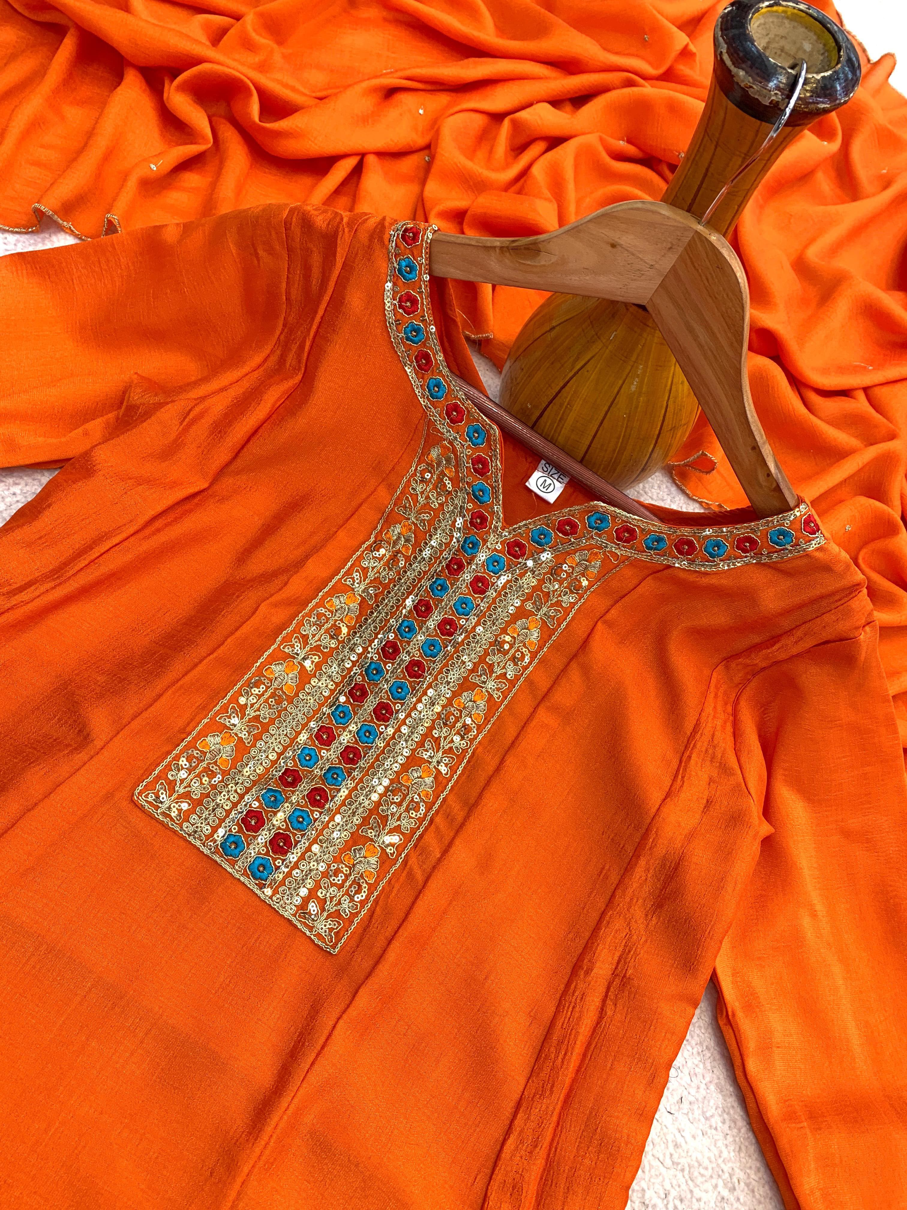 Premium Designer Kurta Set with Embroidered Dupatta