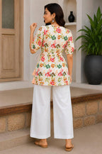 Digital Print Rayon Slub Top & Palazzo Co-Ord Set