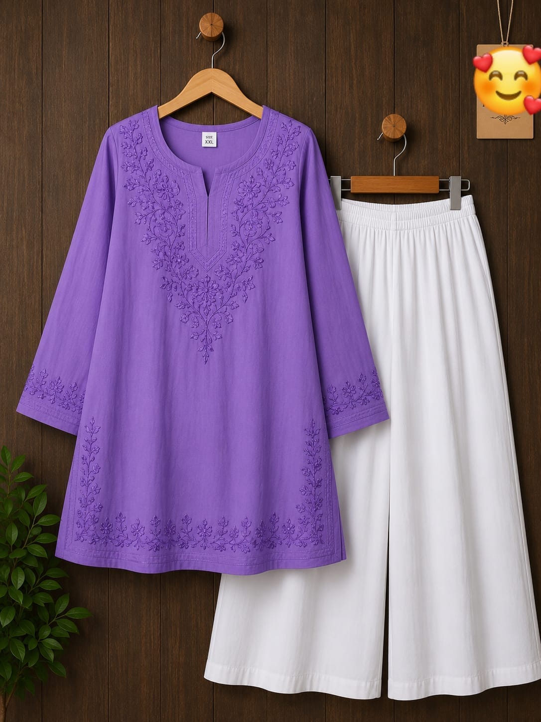 Rayon Cotton Top & Palazzo Set for Women