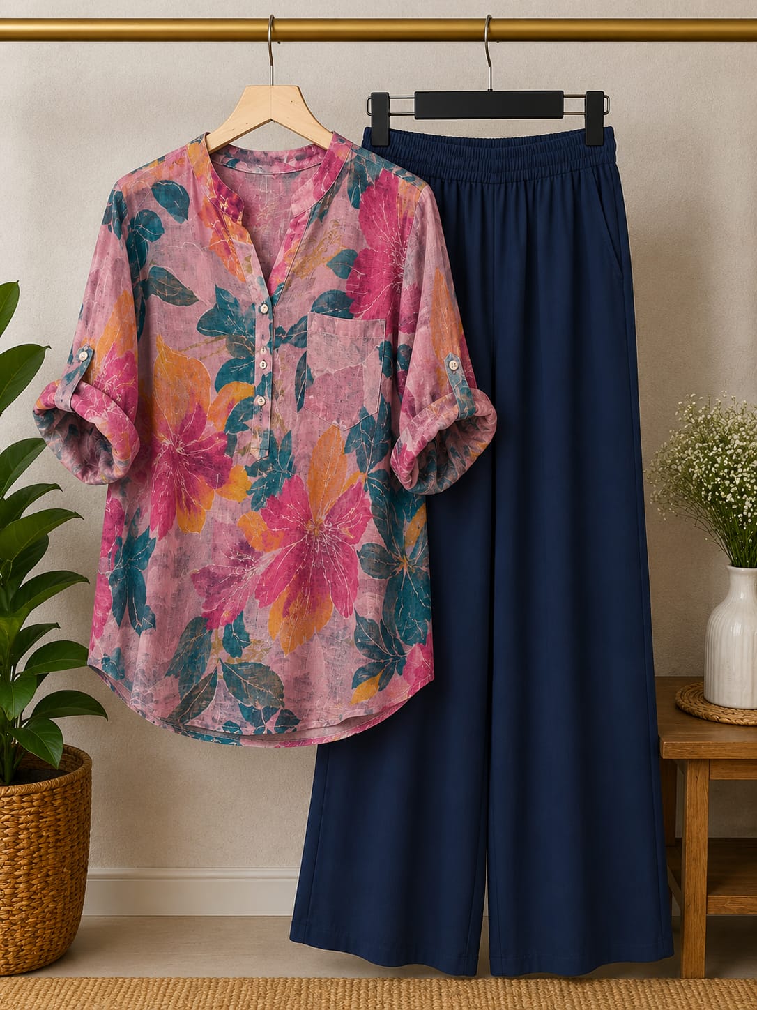 Printed Cotton Co-Ord Set for Women