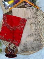 Sequins Embroidered Rangoli Silk Saree with Banglori Blouse