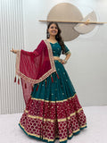 Fox Georgette Embroidered Lehenga Choli Set with 6 Meter Flare
