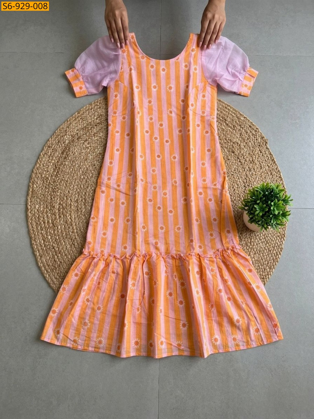 Elegant Floral A-Line Maxi Dress with Full Lining