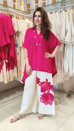 Cotton Loose Fit Co-Ord Set with Printed Palazzo