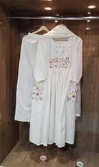 Cotton Embroidered Kurti Pant Dupatta Set