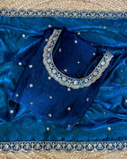 Designer Sequence Embroidered Fendi Silk Gown with Dupatta