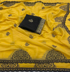 Embroidered Star Georgette Saree with Blouse