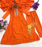 Premium Designer Kurta Set with Embroidered Dupatta