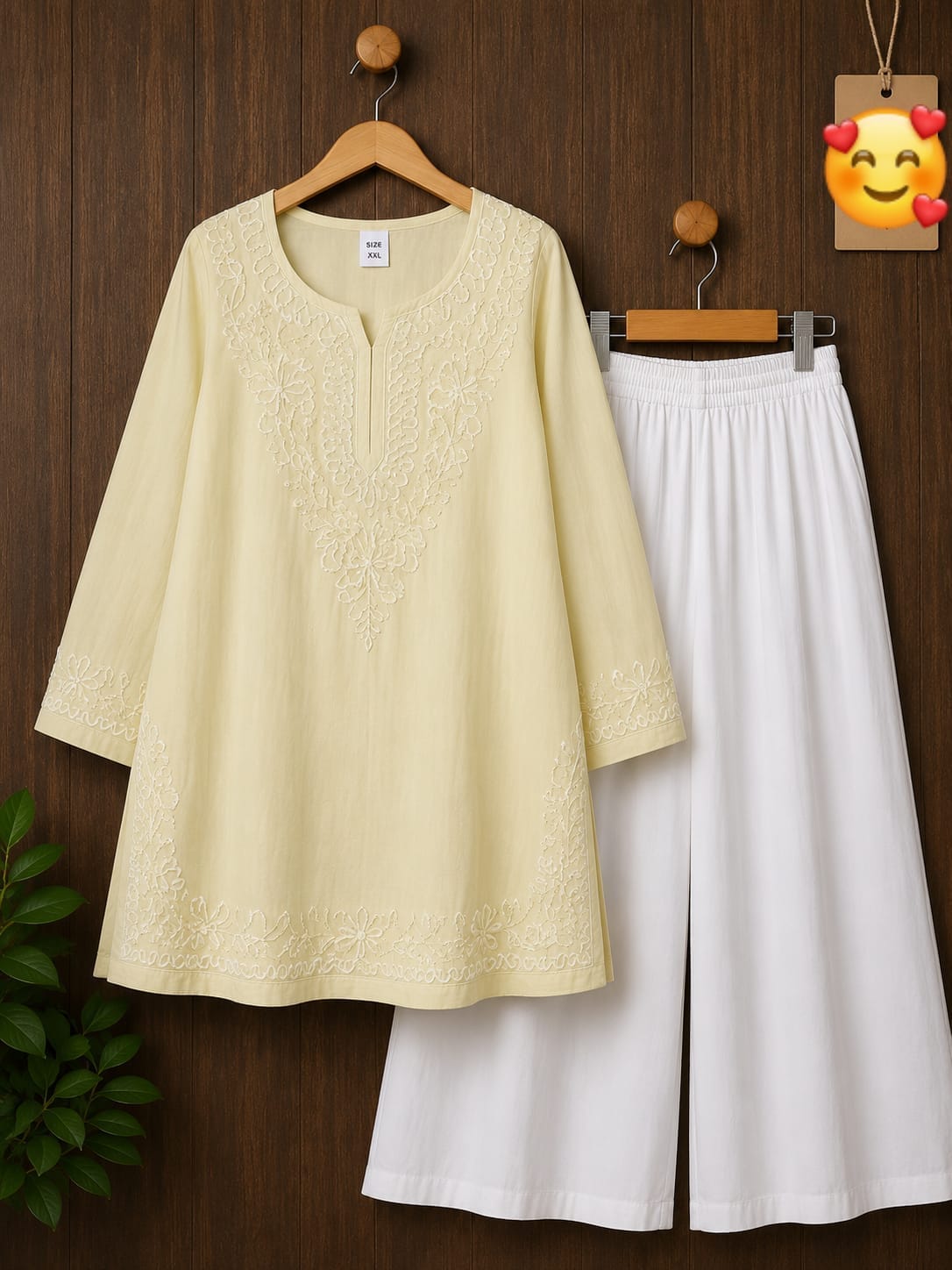 Rayon Cotton Top & Palazzo Set for Women