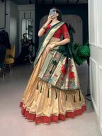 Designer Zari Weaving Lehenga with Jacquard Dupatta