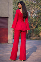 Pure Cotton Lace-Up Co-Ord Set for Women
