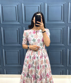 Printed Hakoba Cotton Maxi Dress