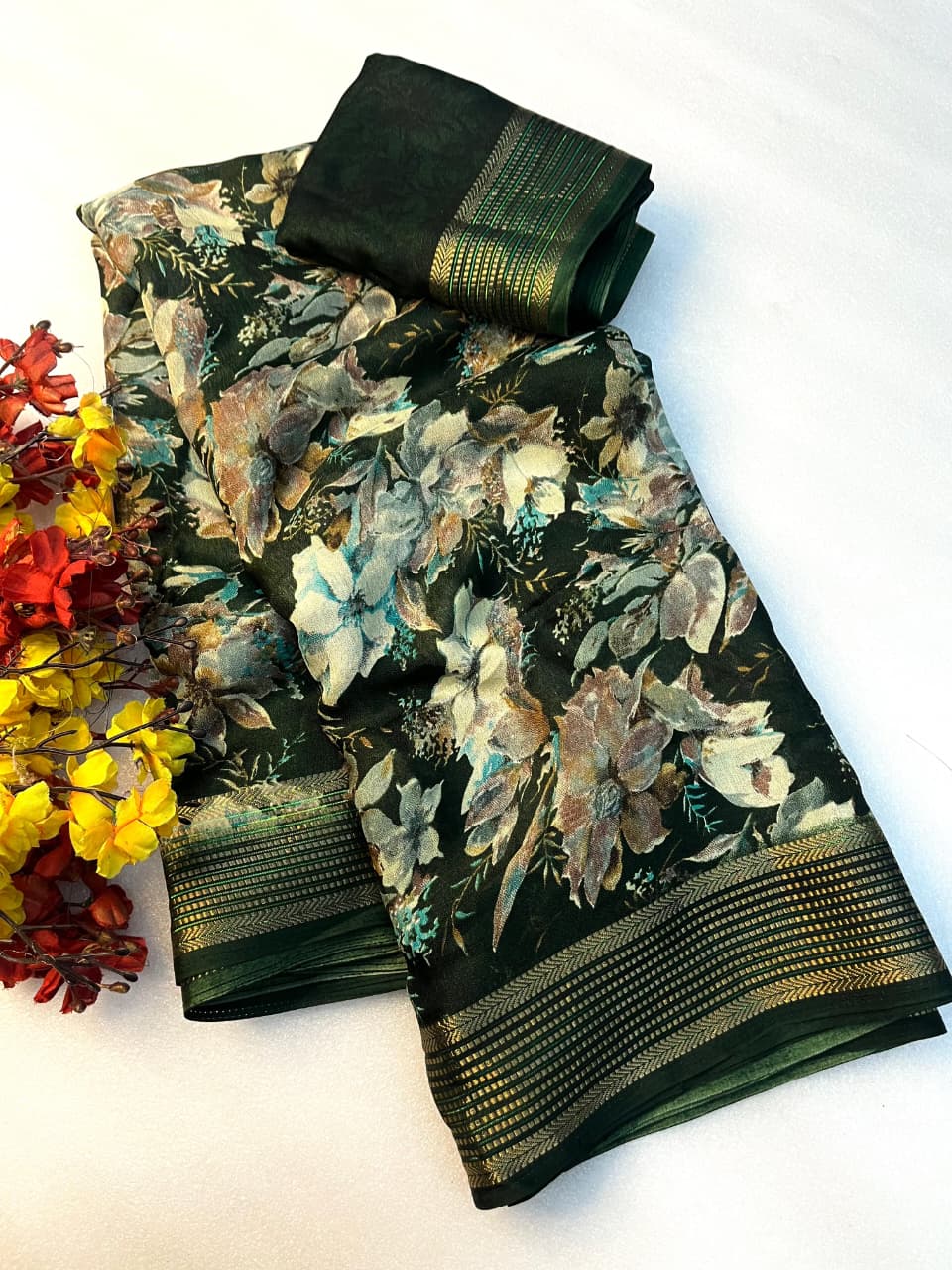 Soft Georgette Saree with Matching Blouse