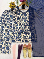 Cameric Cotton Farshi Pant Kurta Set with Dupatta