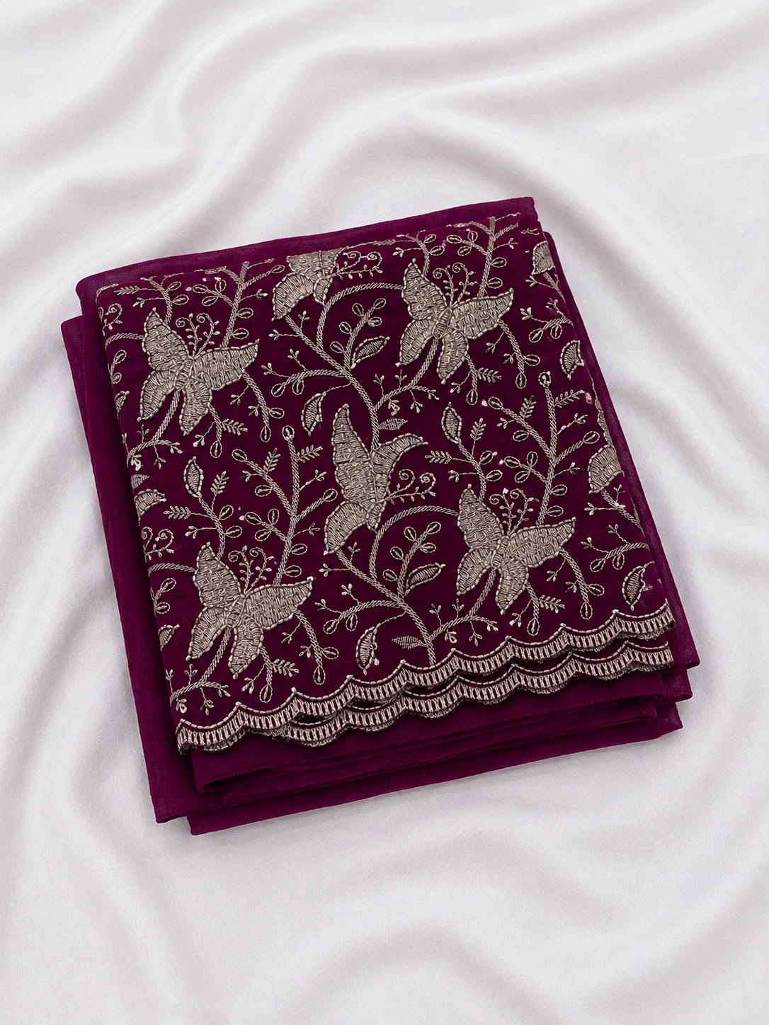 Rangoli Crush Silk Saree with Embroidered Blouse