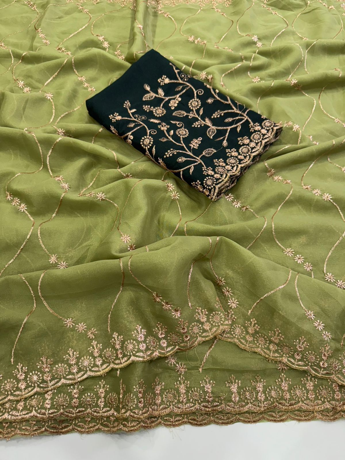 Embroidered Star Georgette Saree