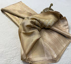 Designer Brocade Soft Silk Saree with Rich Zari Weaving & Butta Blouse