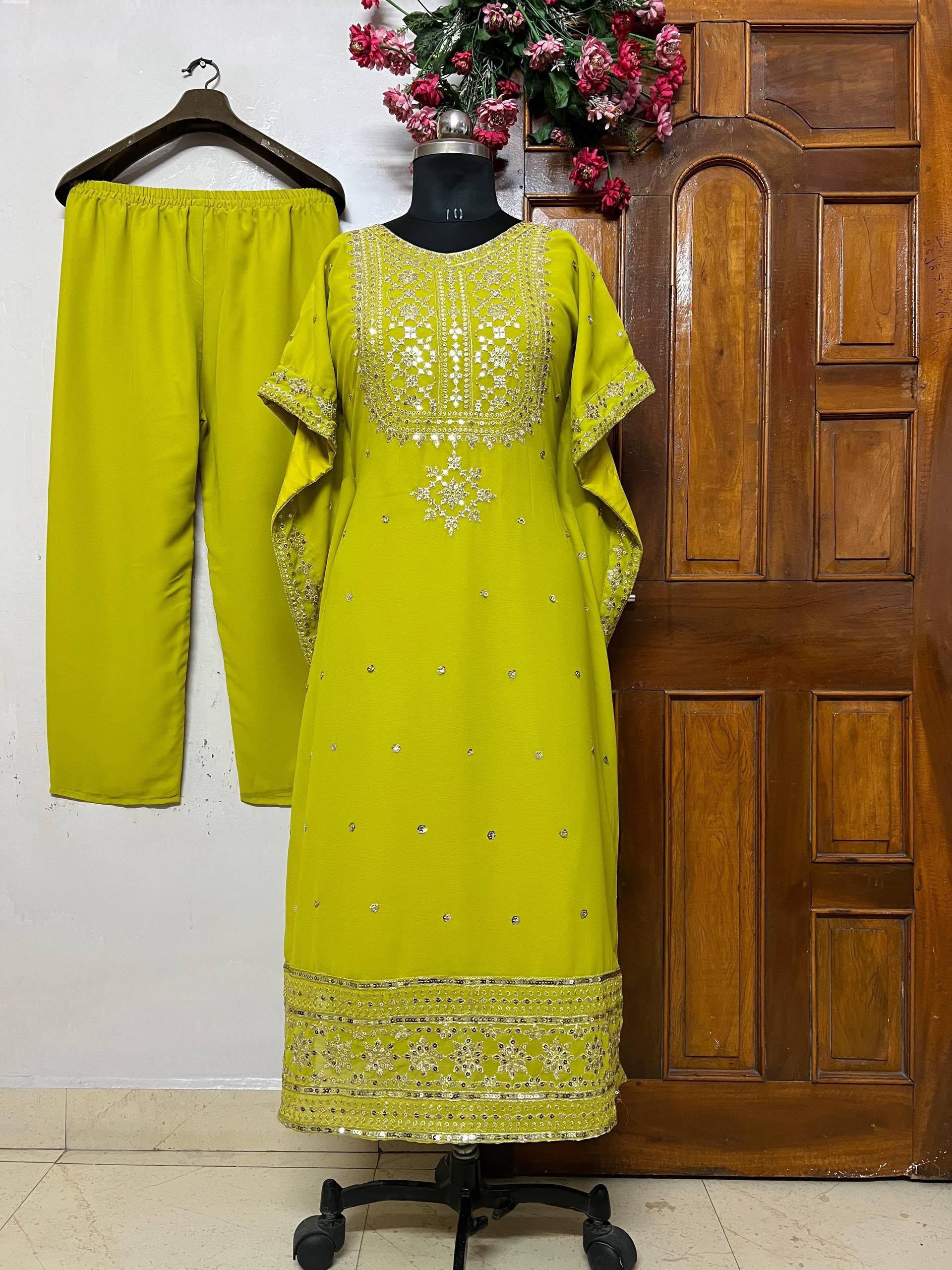 Sequins and Zari Work 2-Piece Outfit