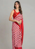 Digital Print Chinon Silk Saree with Blouse