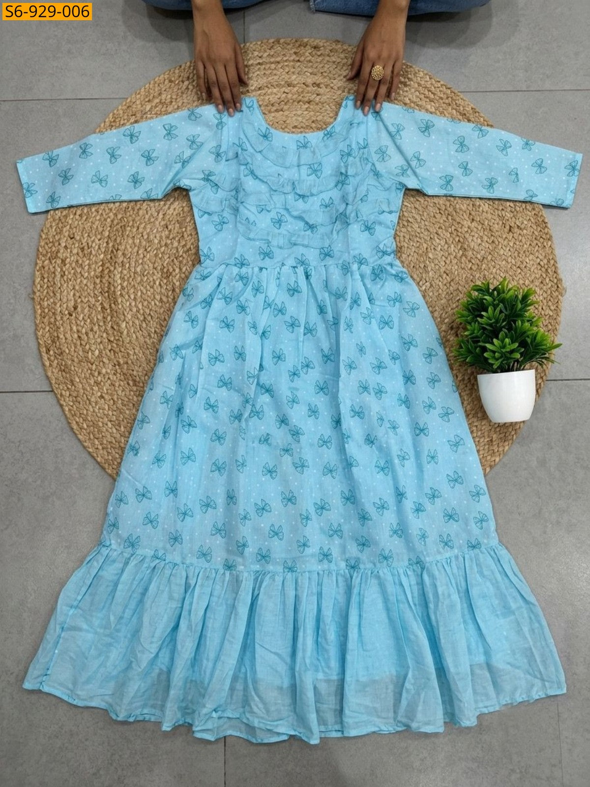 Elegant Floral A-Line Maxi Dress with Full Lining