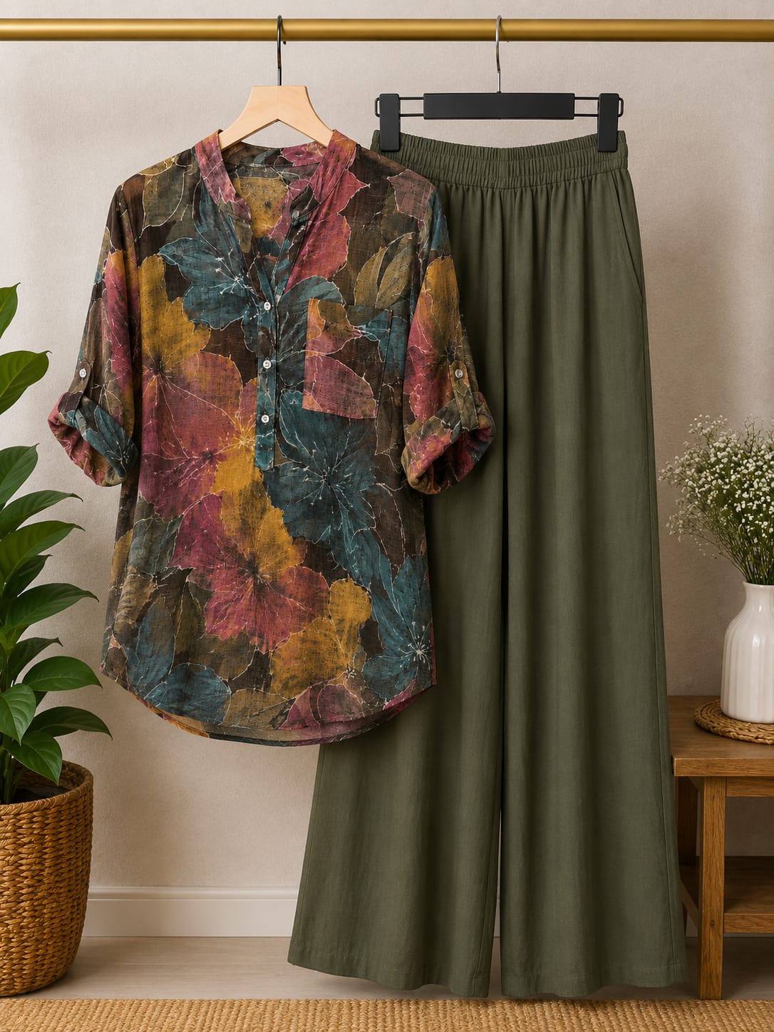 Printed Cotton Co-Ord Set for Women