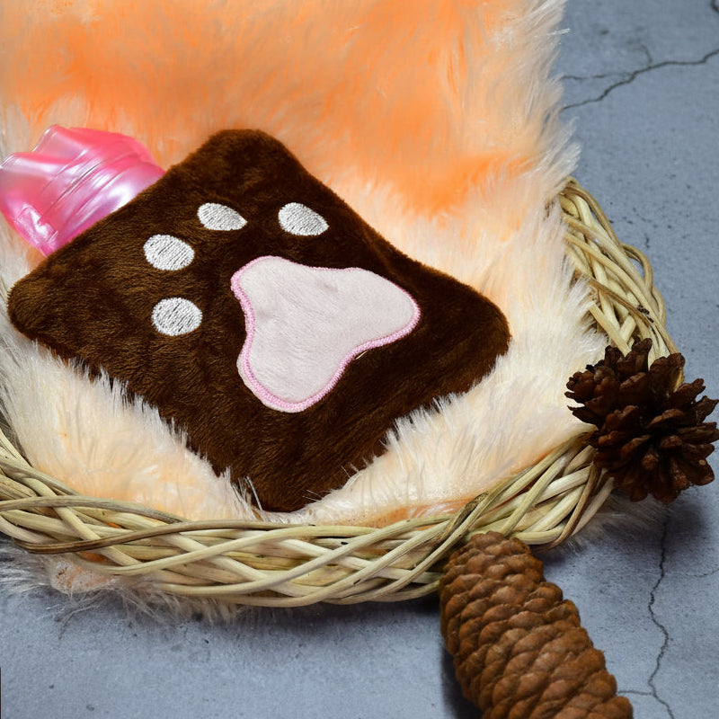 6518 Paw Print Small Hot Water Bag With Cover For Pain Relief Neck Shoulder Pain And Hand Feet Warmer Menstrual Cramps.